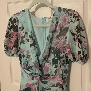 Diane Von Furstenburg Dress DVF Jillian Twist Floral Chiffon Silk Dress